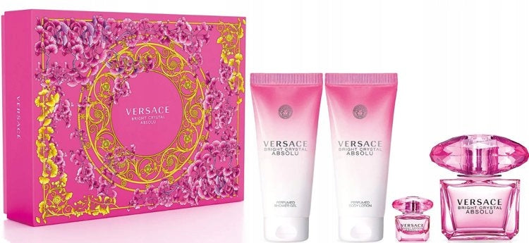Versace Bright Crystal Absol set 90ml EDP +5ml EDP+BL100ml + gel 100ml