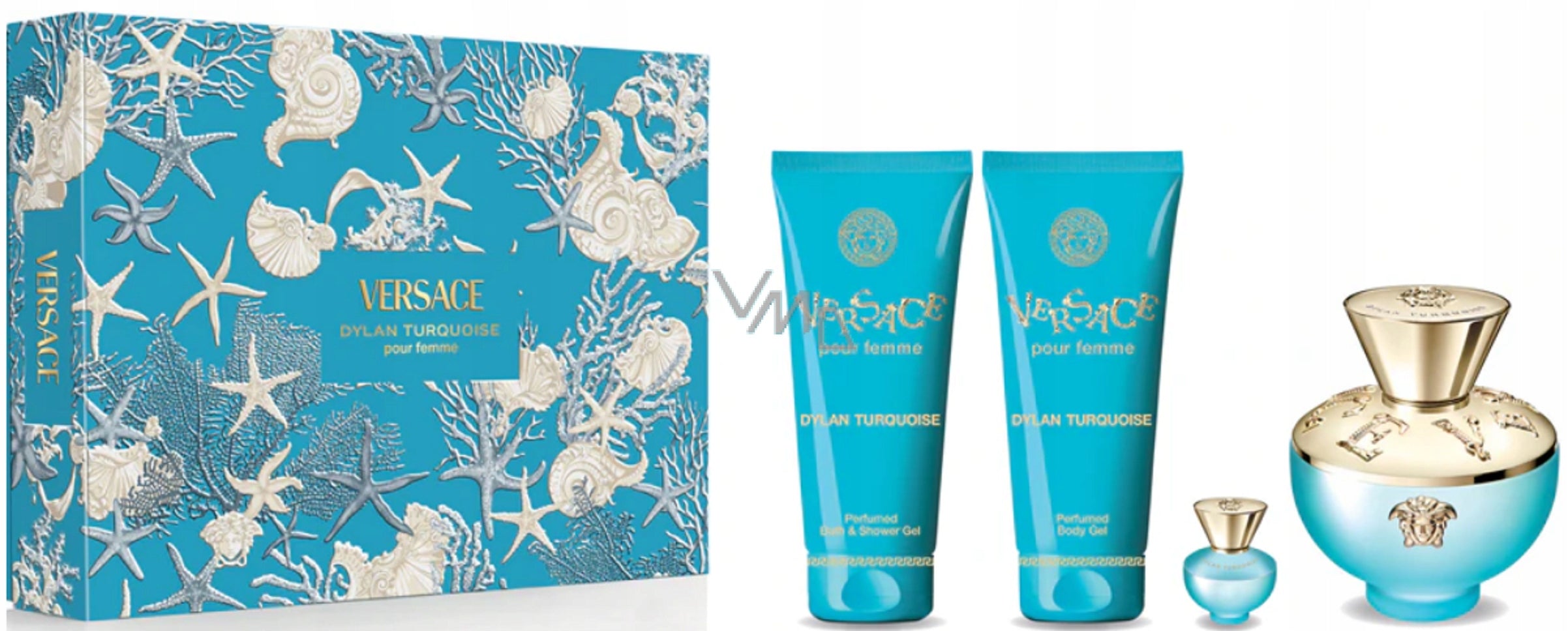 Versace Dylan Turquoise Pour Femme toaletní voda 100 ml + tělový gel 100 ml