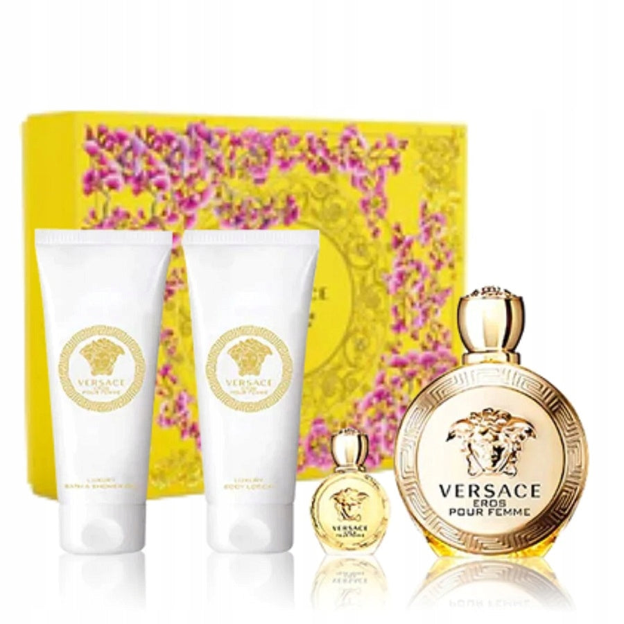 Versace Eros Pour Femme edp 100 ml + mini 5 ml + lotion 100 ml + gel 100 ml