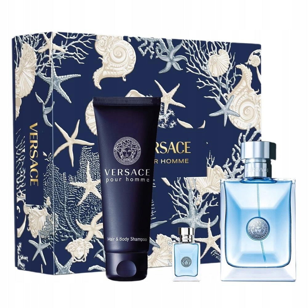 Versace Pour Homme set EDT spray 100ml and 5ml + shower gel 150ml