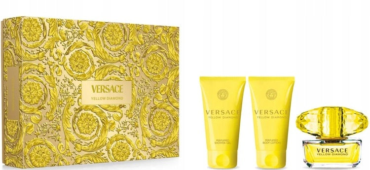 Versace Yellow Diamond eau de toilette EDT 50ml + Gel 50ml + Lotion 50ml Packaging status original