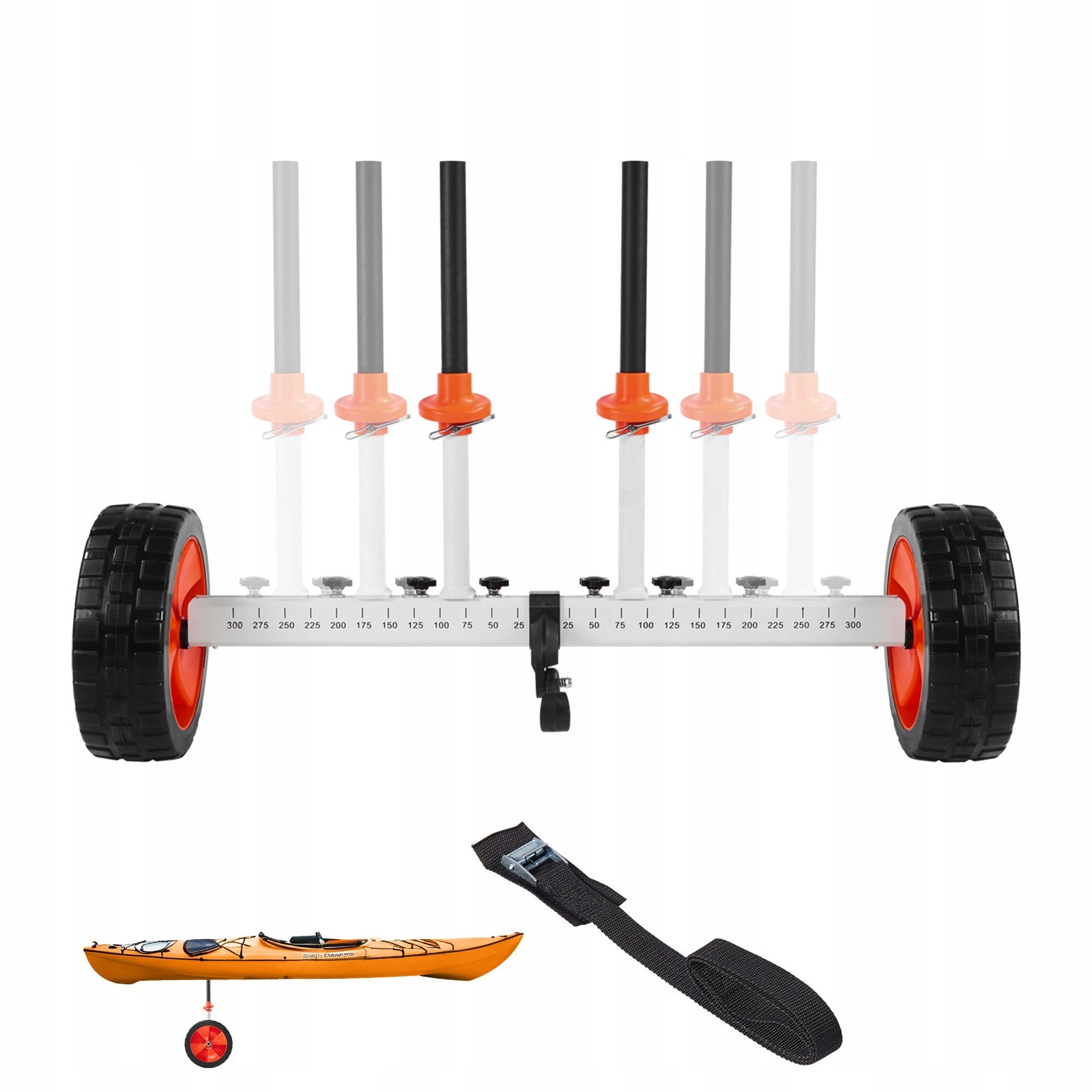 Vertical Kayak Trolley With 25,4CM Polyurethane Wheels Load Capacity 113KG