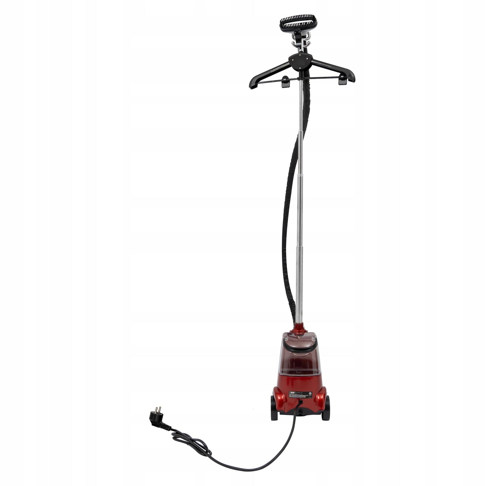Vertical Steamer for Clothes 2200w, Standing Steamer with Roll Wheels Dominant color red