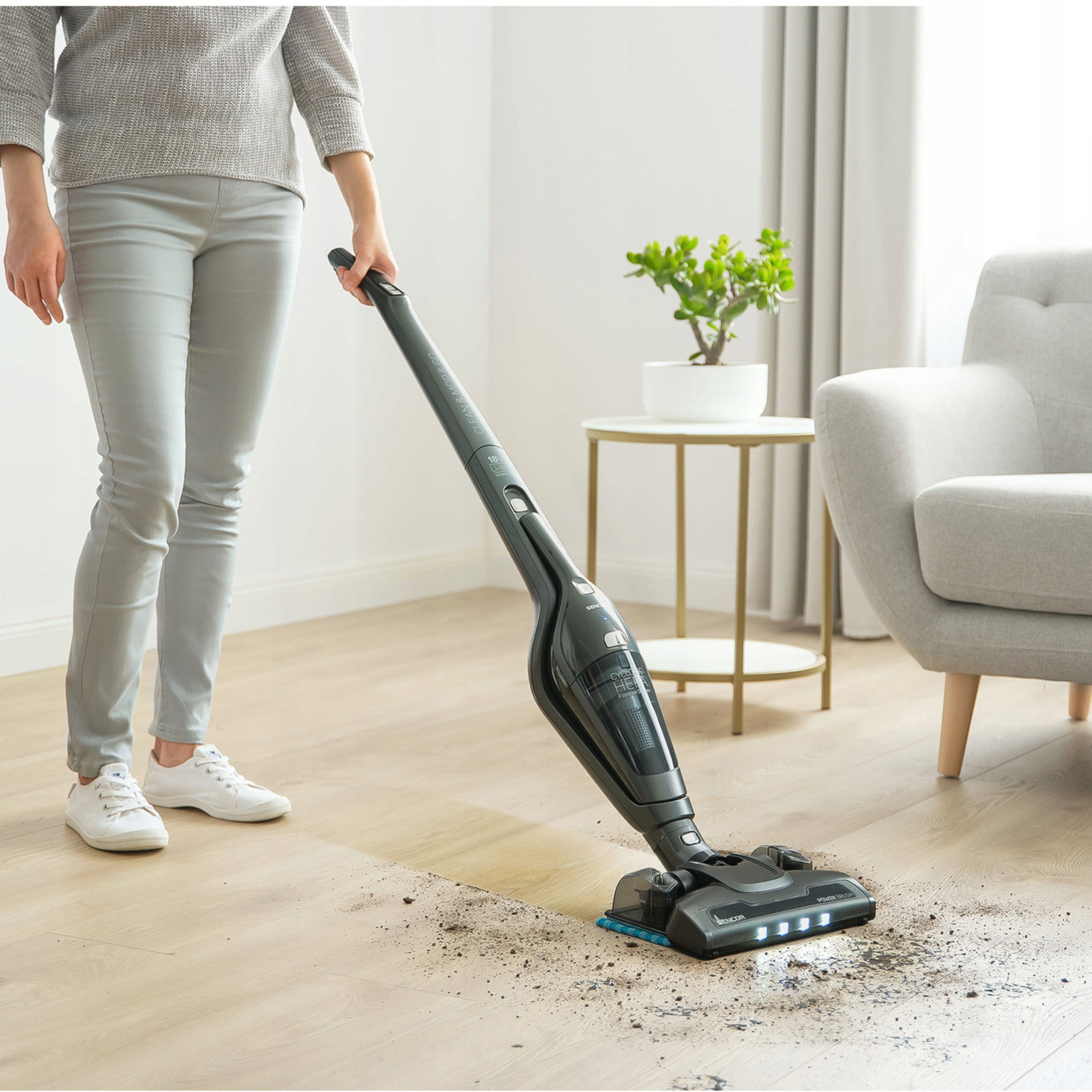 Vertical Vacuum Cleaner Sencor SVC 8668AT 3in1 POWERFUL 2200mAh HEPA MOP FUNCTION Model SVC 8668AT