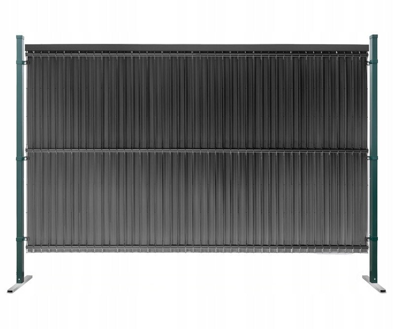 Vertical narrow fence strips 44-62mm 153x250cm RD05 Anthracite RAL 7016