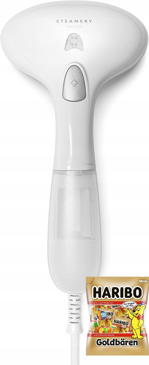 Vertical steamer for clothes 1500 W White + Mini jelly beans Haribo