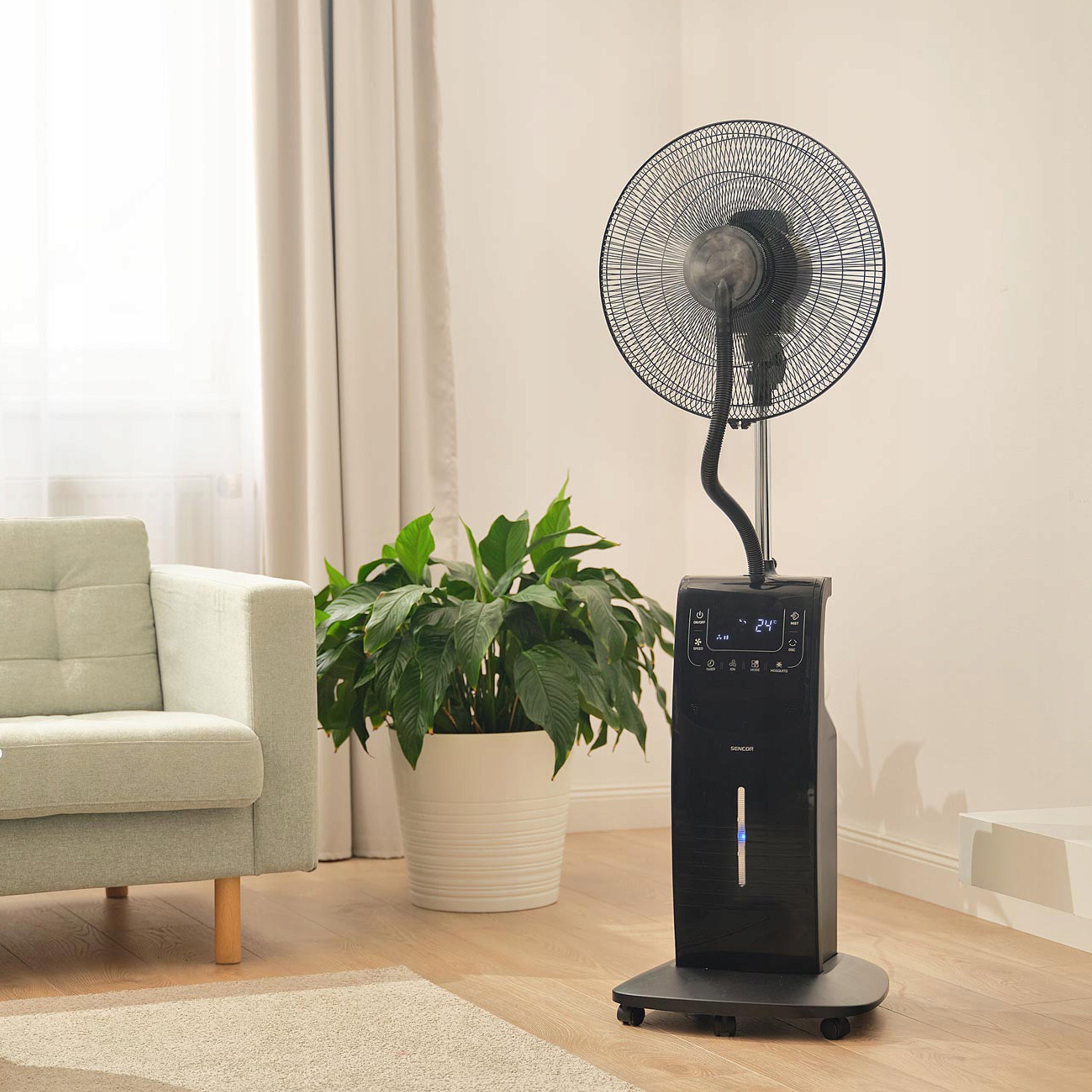 Vertikální ventilátor Sencor SFN 1054BK 90 W 3 Rychlosti EFEKT MLHY 200 Power 90 W