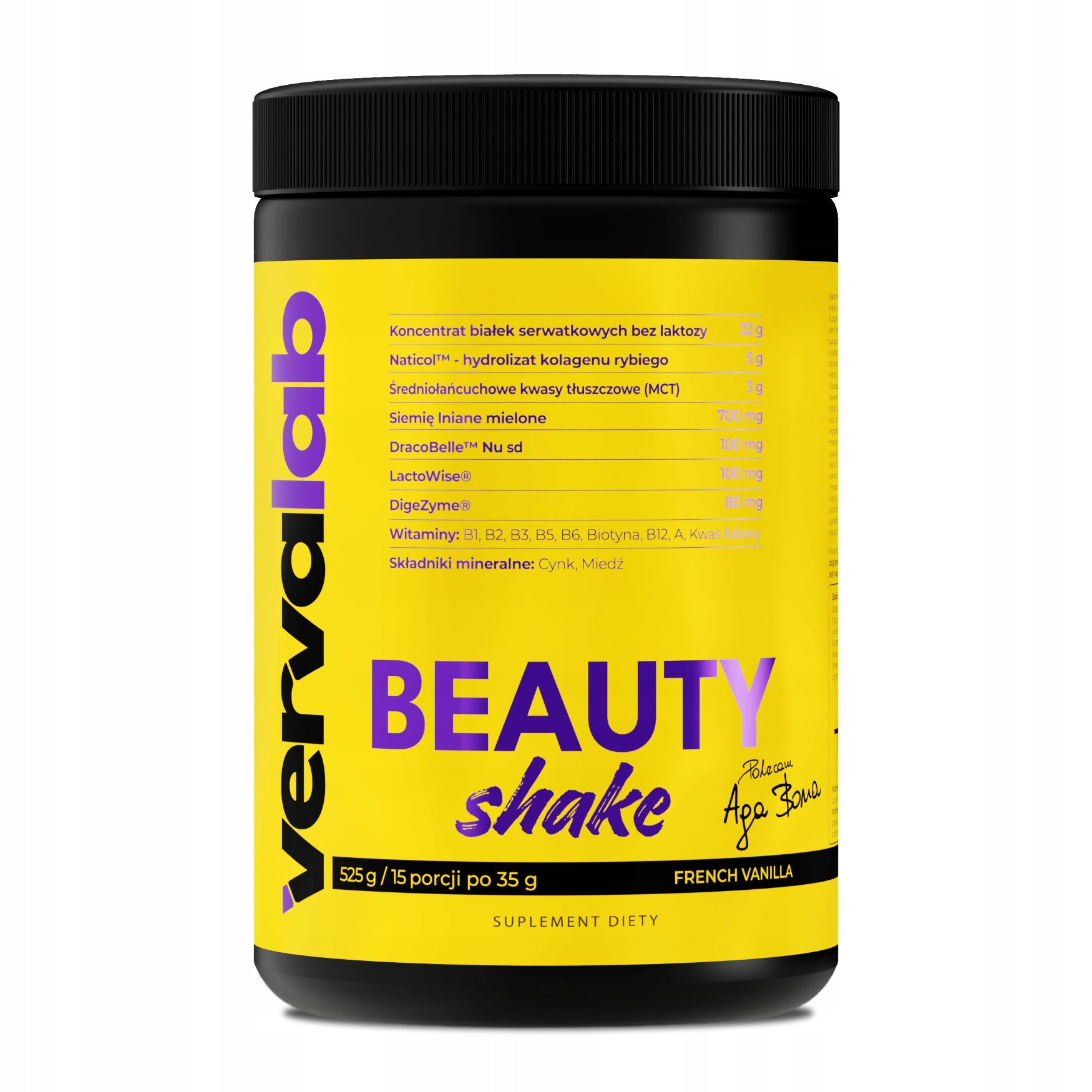 VervaLab BEAUTY SHAKE FRENCH VANILLA 525G