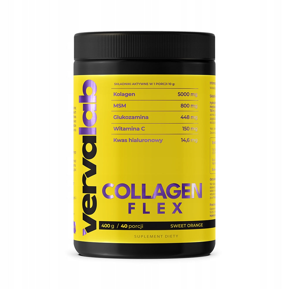Vervalab COLLAGEN FLEX sweet orange 400g JOINTS regeneration TASTE ORANGE