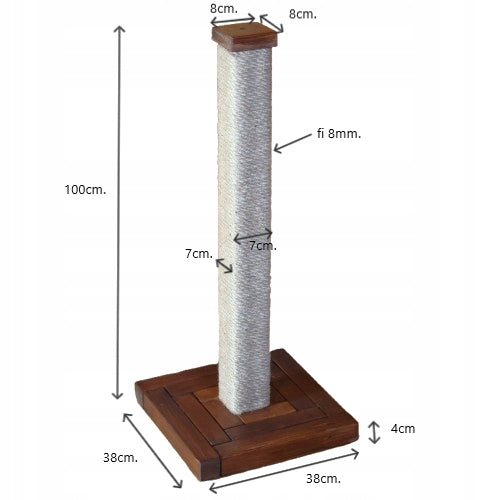 Very stable high cat scratcher scratching post 100cm Wooden EAN (GTIN) 5903796781144