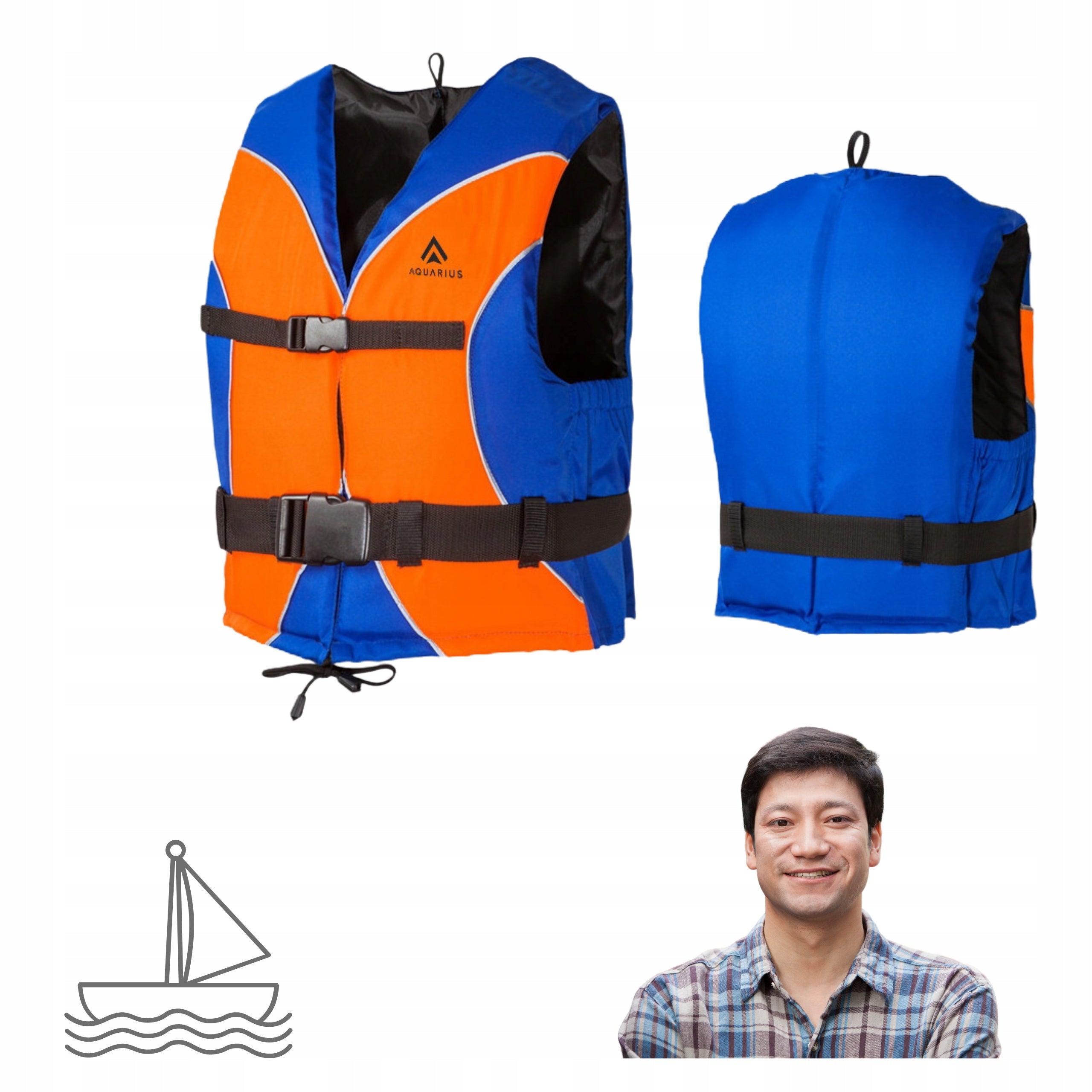 Vest Aquarius Safety Standard Life Vest L/XL Family at Super Price