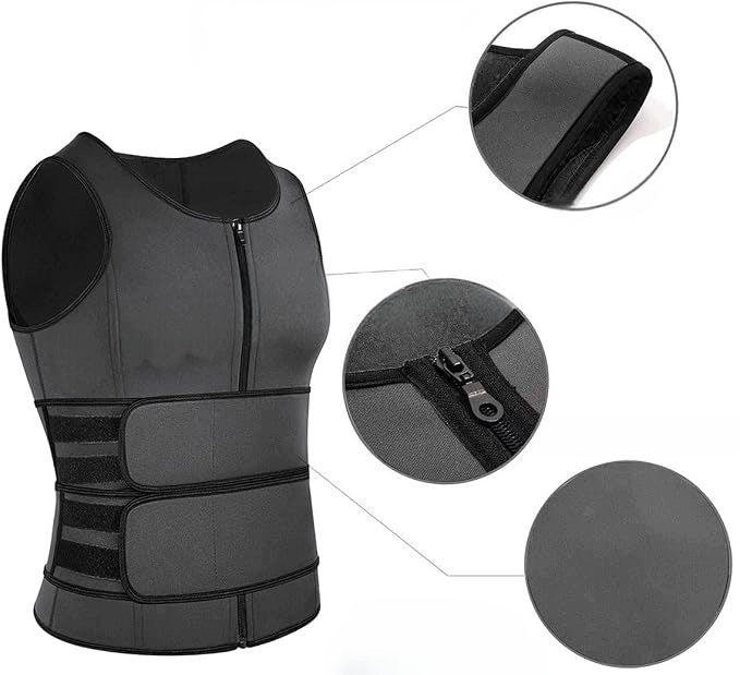 Vest Belt 2in1 Men's Neoprene M | Strong Sauna on Belly Slimming Manufacturer code B09336MS6N