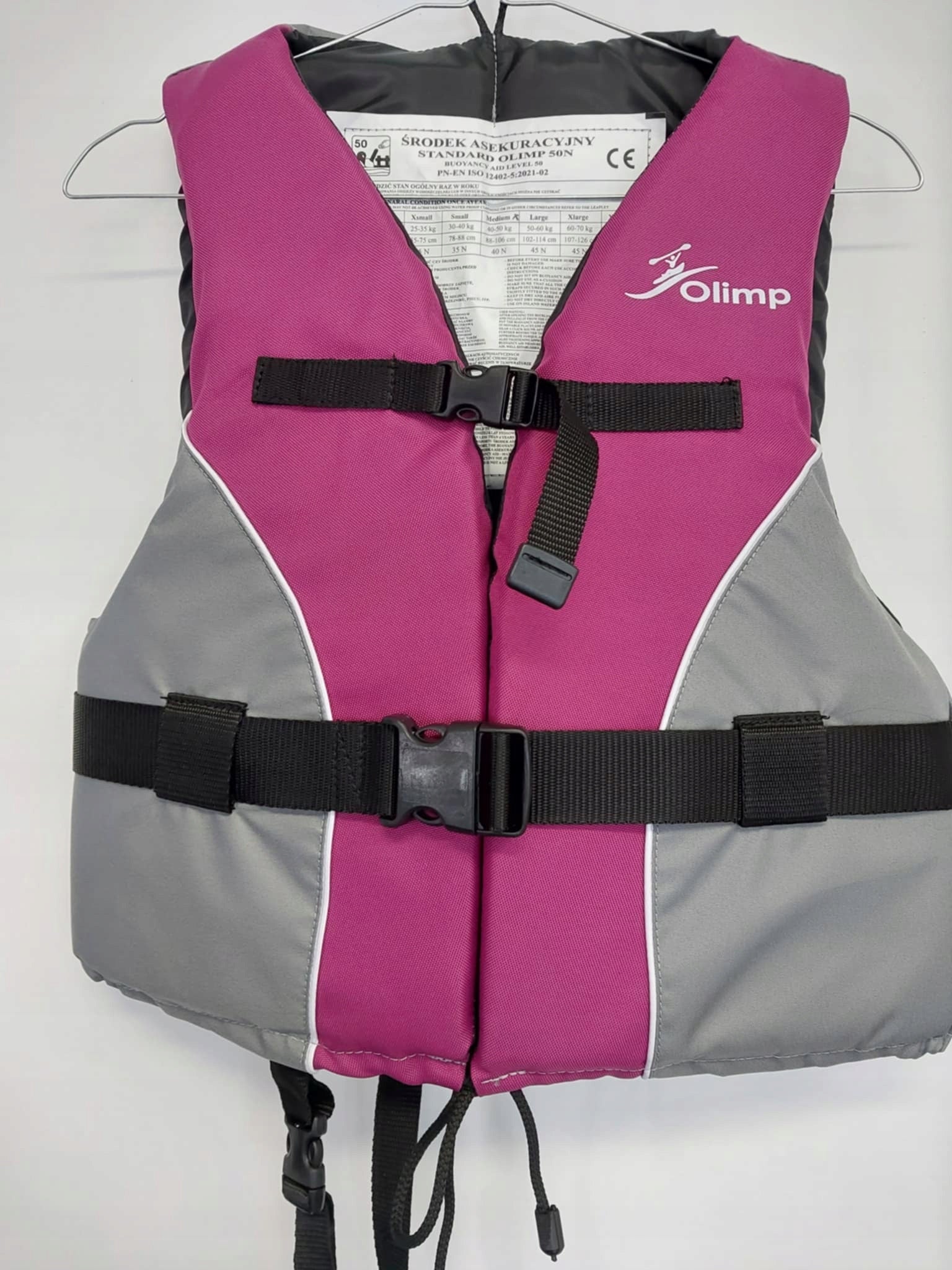 Vest OLIMP Safety Grey Raspberry Roz M