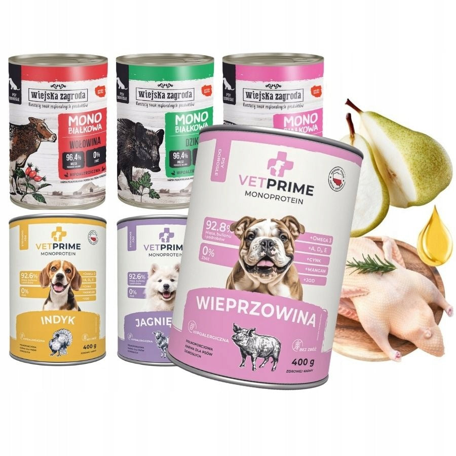 VetPrime Village Monoprotein Farm for Adult Dog 6X400 Lamb