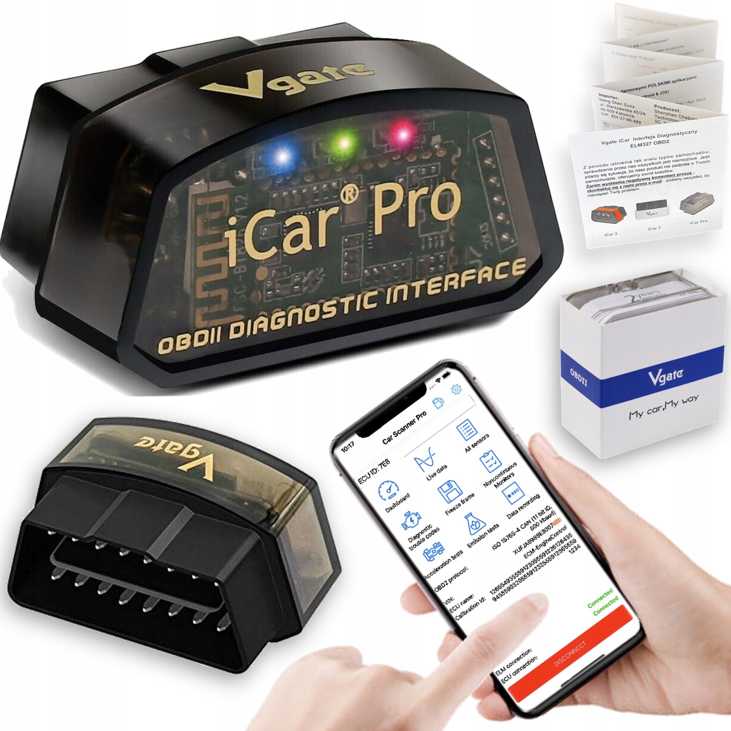 Vgate iCar Pro BT4.0 4.0 Diagnostic Interface