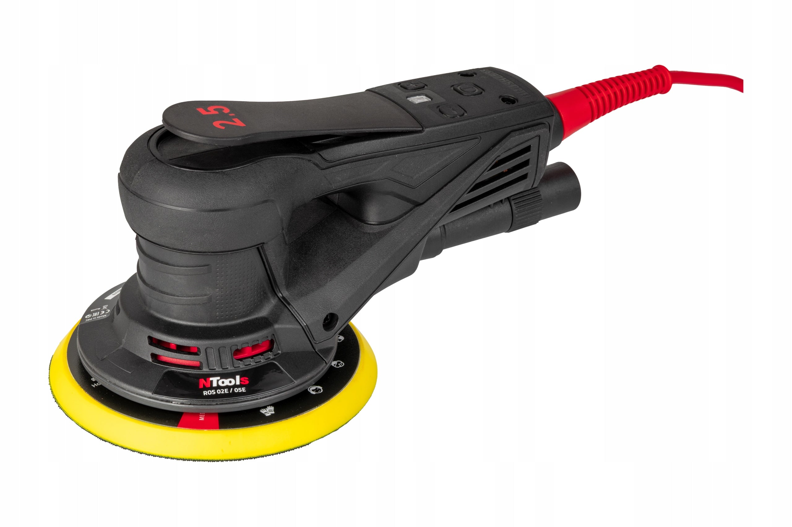 Vibration-rotation electric grinding machine | stroke 2,5mm |NTools ROS II 02E