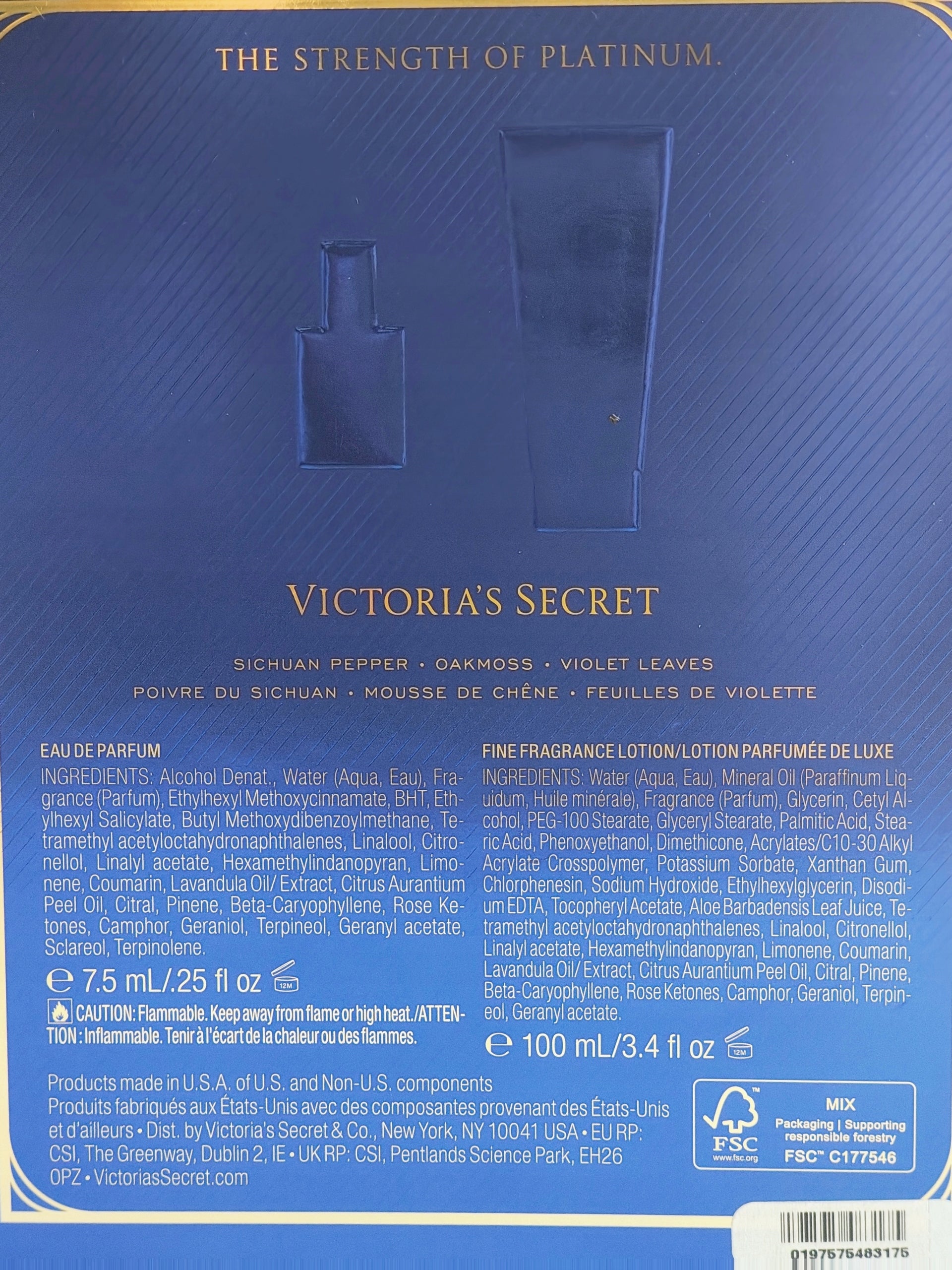 Victoria’s Secret Him Platinum Perfume Set, Body Lotion for Men Brand Victoria's Secret