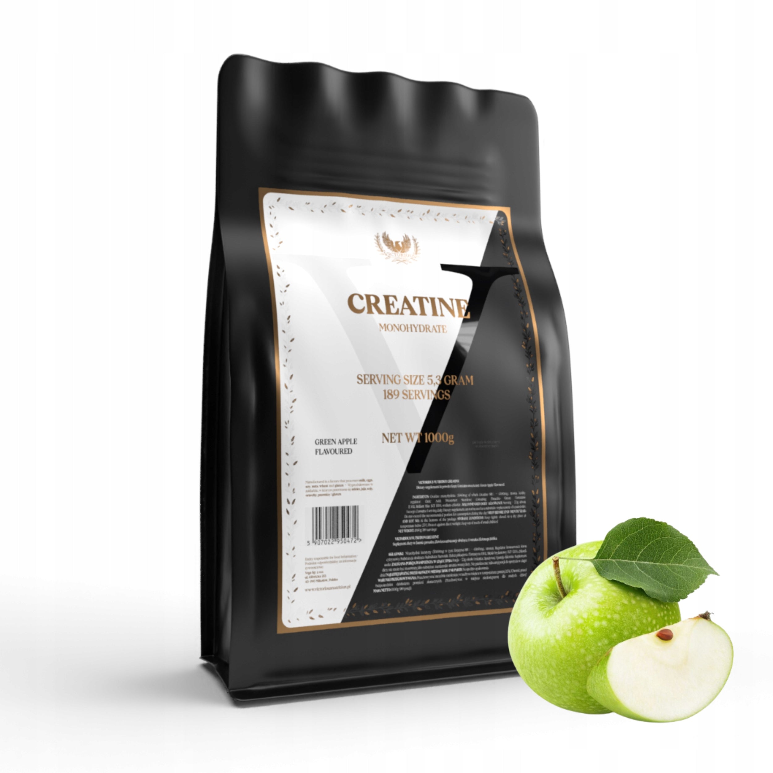 Victorious - Creatine Monohydrate - 1000g Apple Flavor