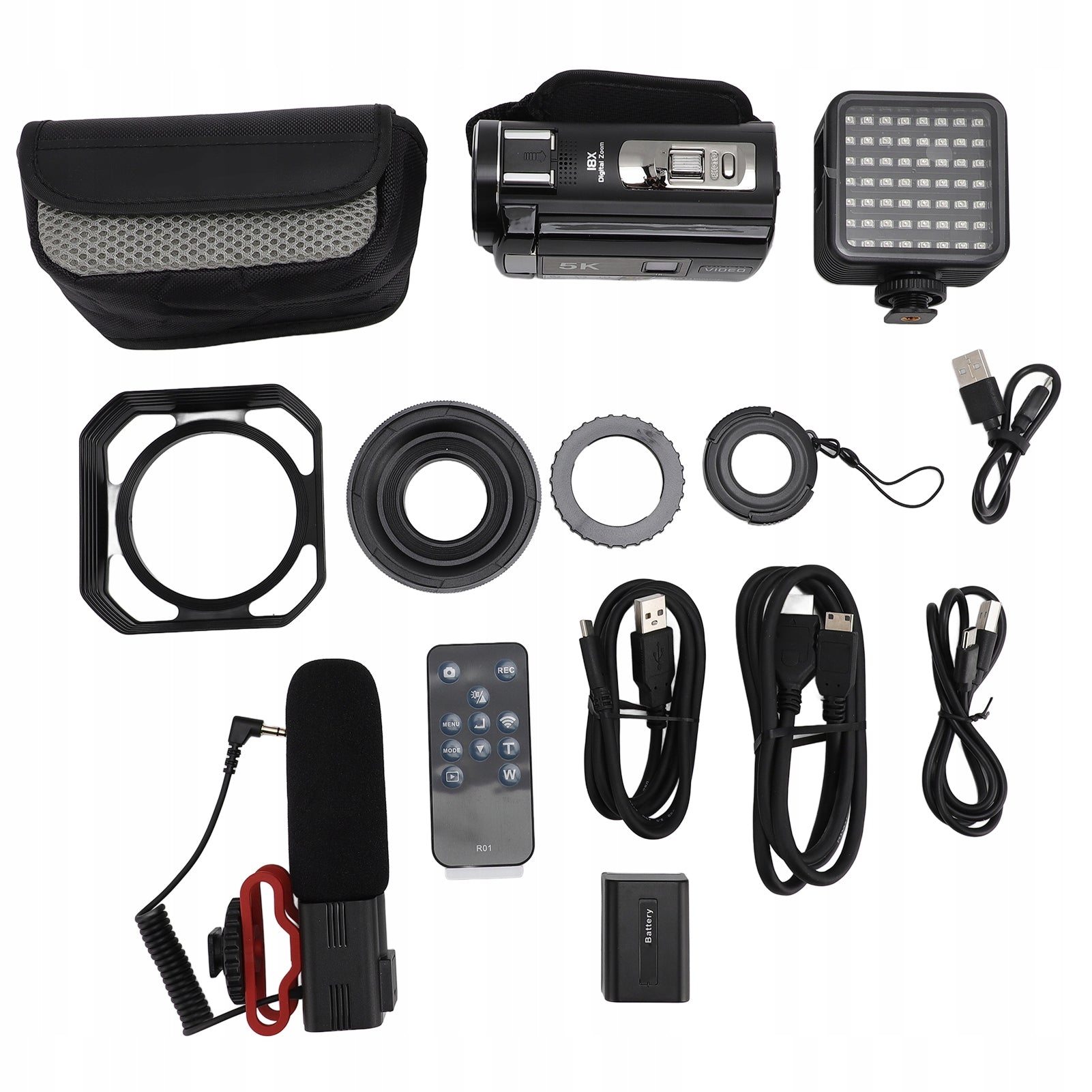 Video Camera 5K HD WIFI Camera 3 Inch Touch Screen 18x Zoom X4 Model 8062LKGT