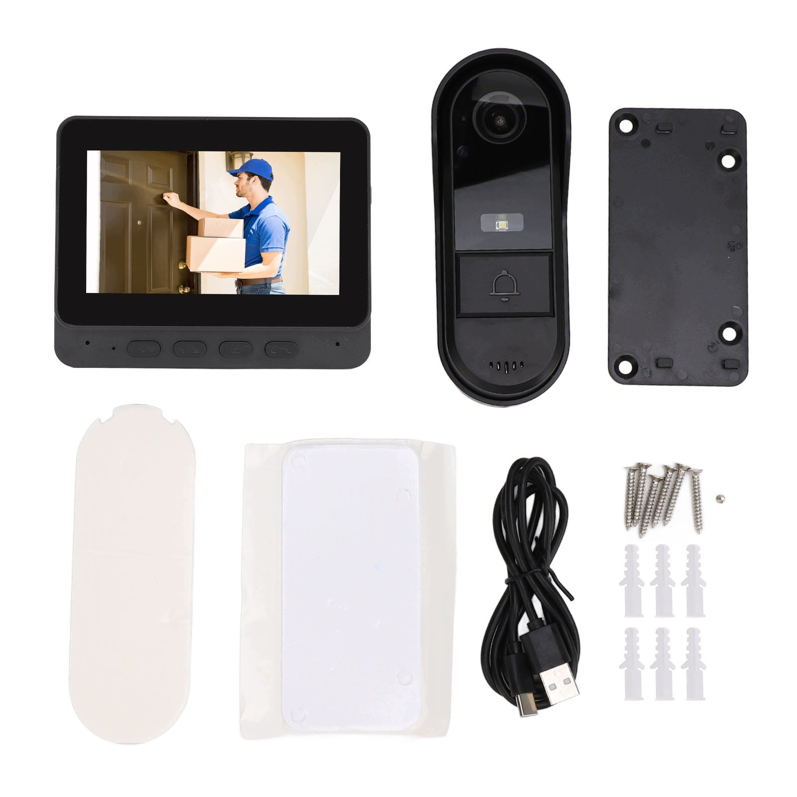 Video Doorphone Wireless Night Vision 1080P 8MP 170 Wide Angle 5T