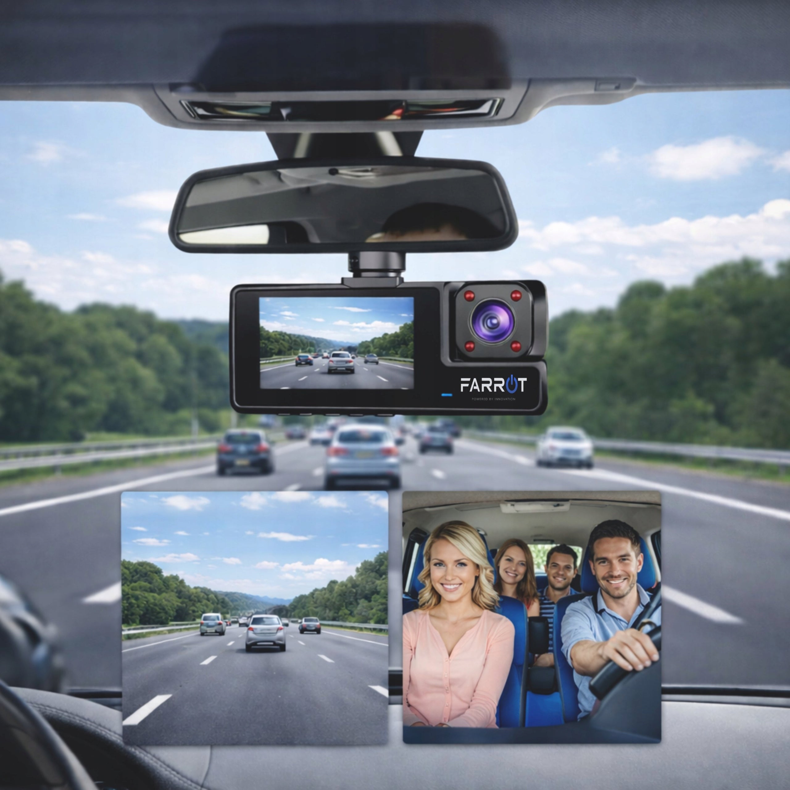 Video Recorder Car Camera 3in1 Front Interior Rear WiFi Full HD Manufacturer code 3w1 kamera A22