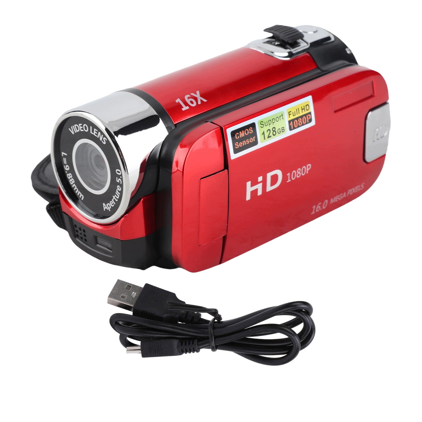 Video camera with 2,4-inch color screen blowing out the world 16 LY Resolution 1 Mpx