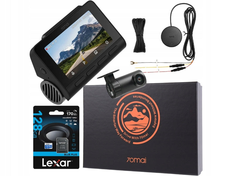 Video recorder 70MAI A810S Set 4K + rear camera RC24 + card 70mai SD