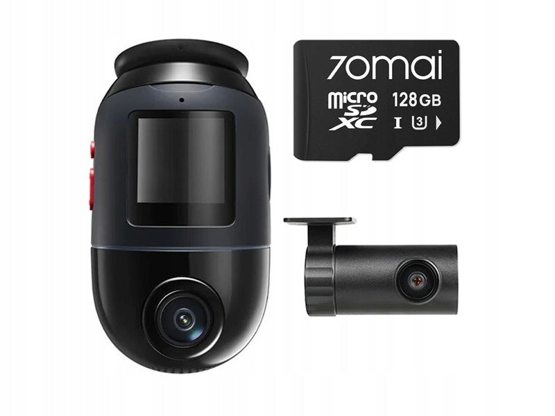 Video recorder 70MAI X800 4K + rear camera 70MAI RC14 + SD card 128GB