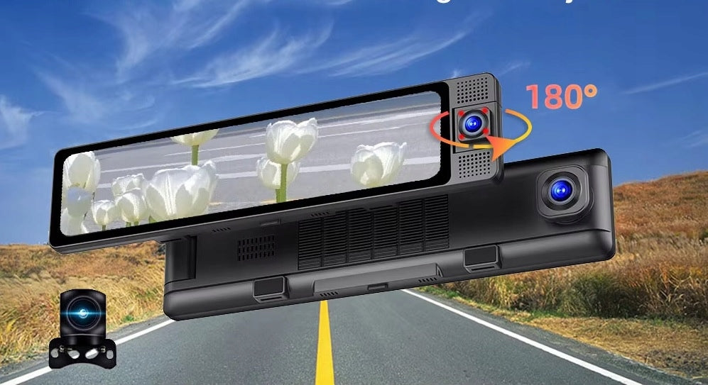 Video recorder dash cam in mirror taxi uber interior 3 cameras EAN (GTIN) 5906036476381