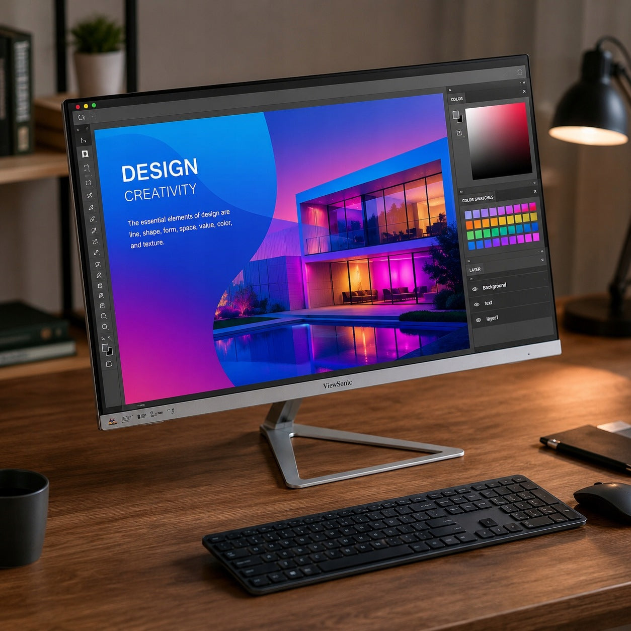 ViewSonic VX3276-2K-MHD-2 monitor 32" QHD FreeSync HDR HDMI 2560x1440 75Hz Manufacturer code VX3276-2K-MHD-2