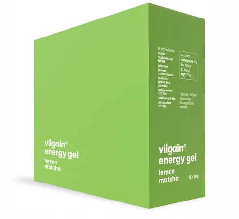 Vilgain Energy Gel 480 g (12 x 40 g) Lemon and Matcha
