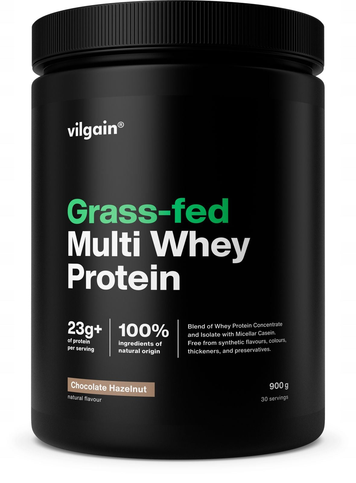 Vilgain Grass-Fed Multi Whey Protein čokoláda a lískový oříšek 900 g