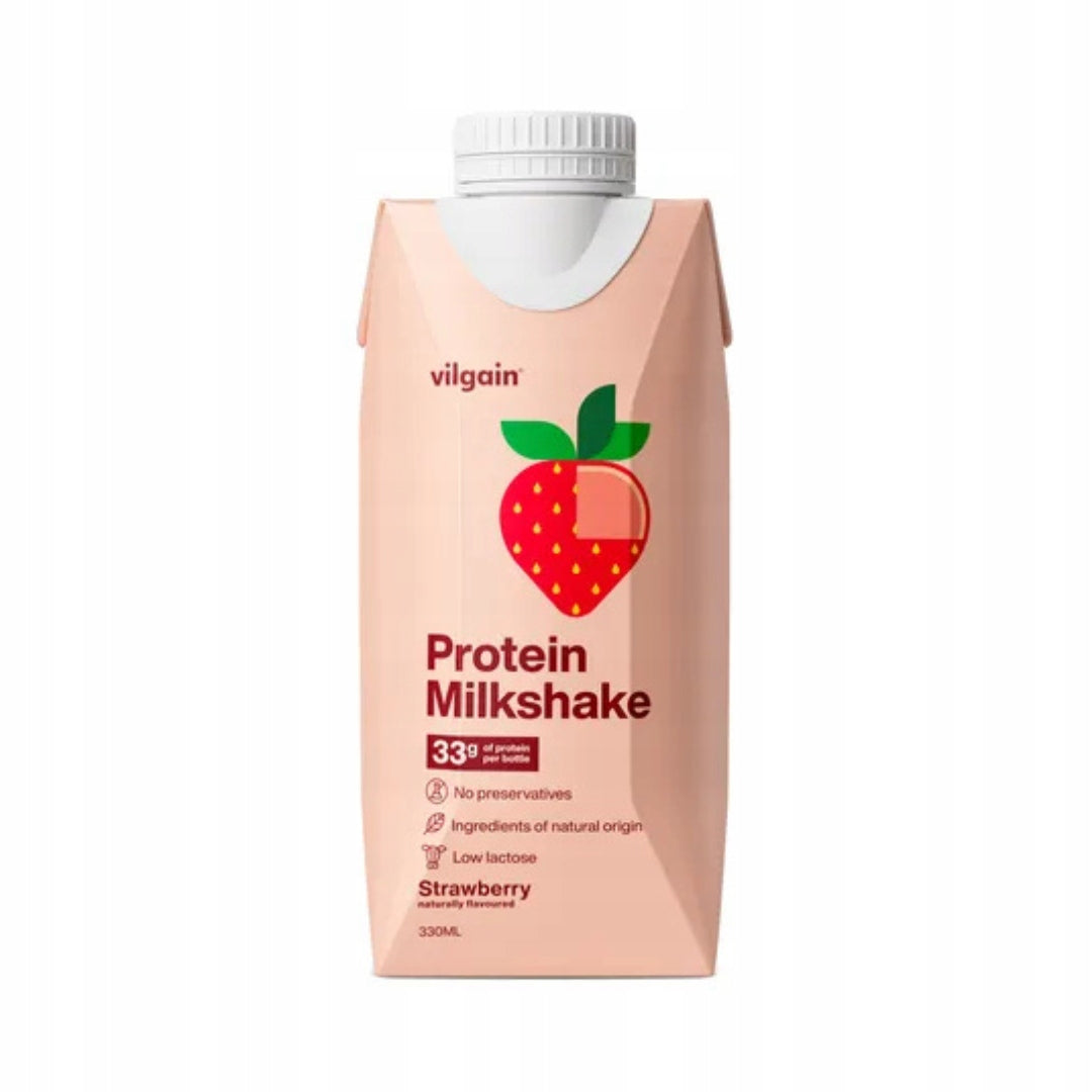 Vilgain Protein Milkshake 330 ml Strawberry strawberry protein shake