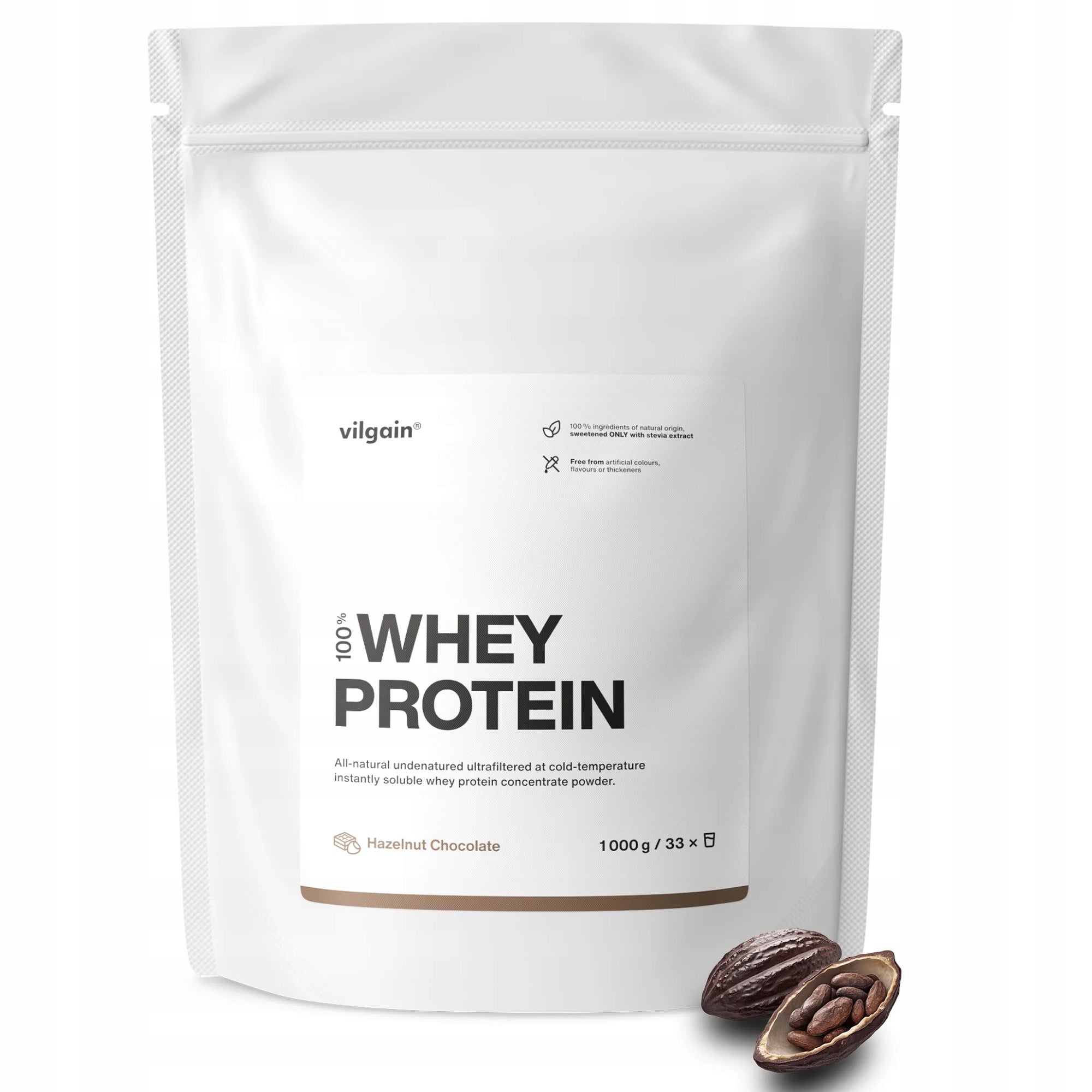 Vilgain Whey Protein Chocolate with Hazelnuts 1000g 1KG