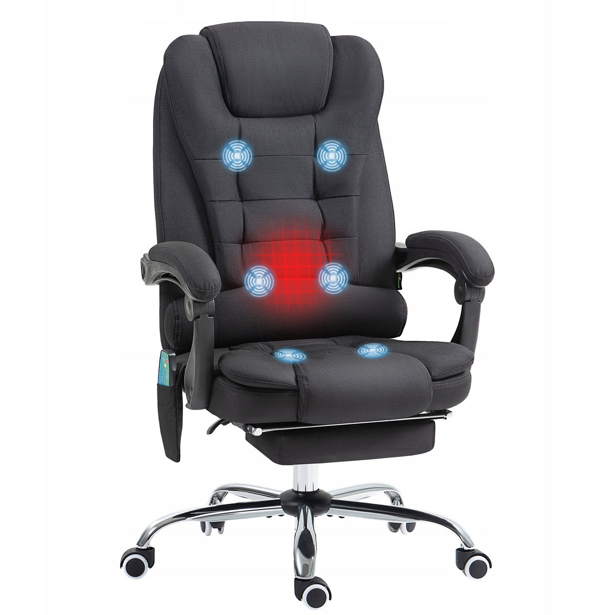 Vinsetto Massage chair office chair with footrest cushion