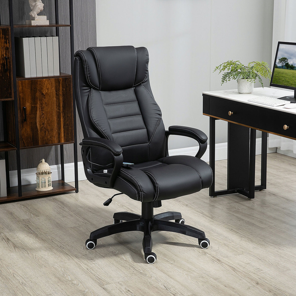 Vinsetto Massage swivel chair 6 vibration points, grey Brand Vinsetto