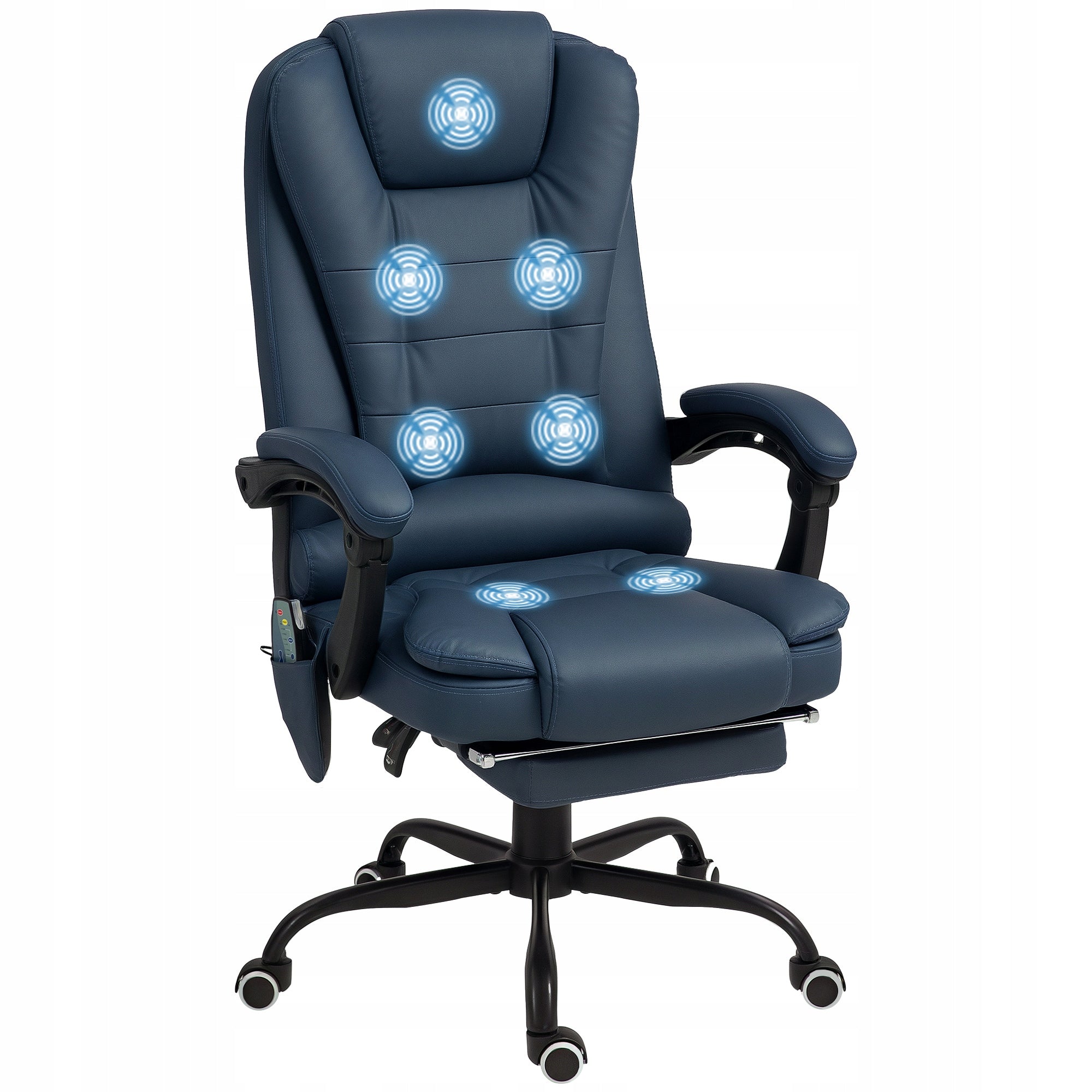 Vinsetto Office chair with massage, ergonomic, blue
