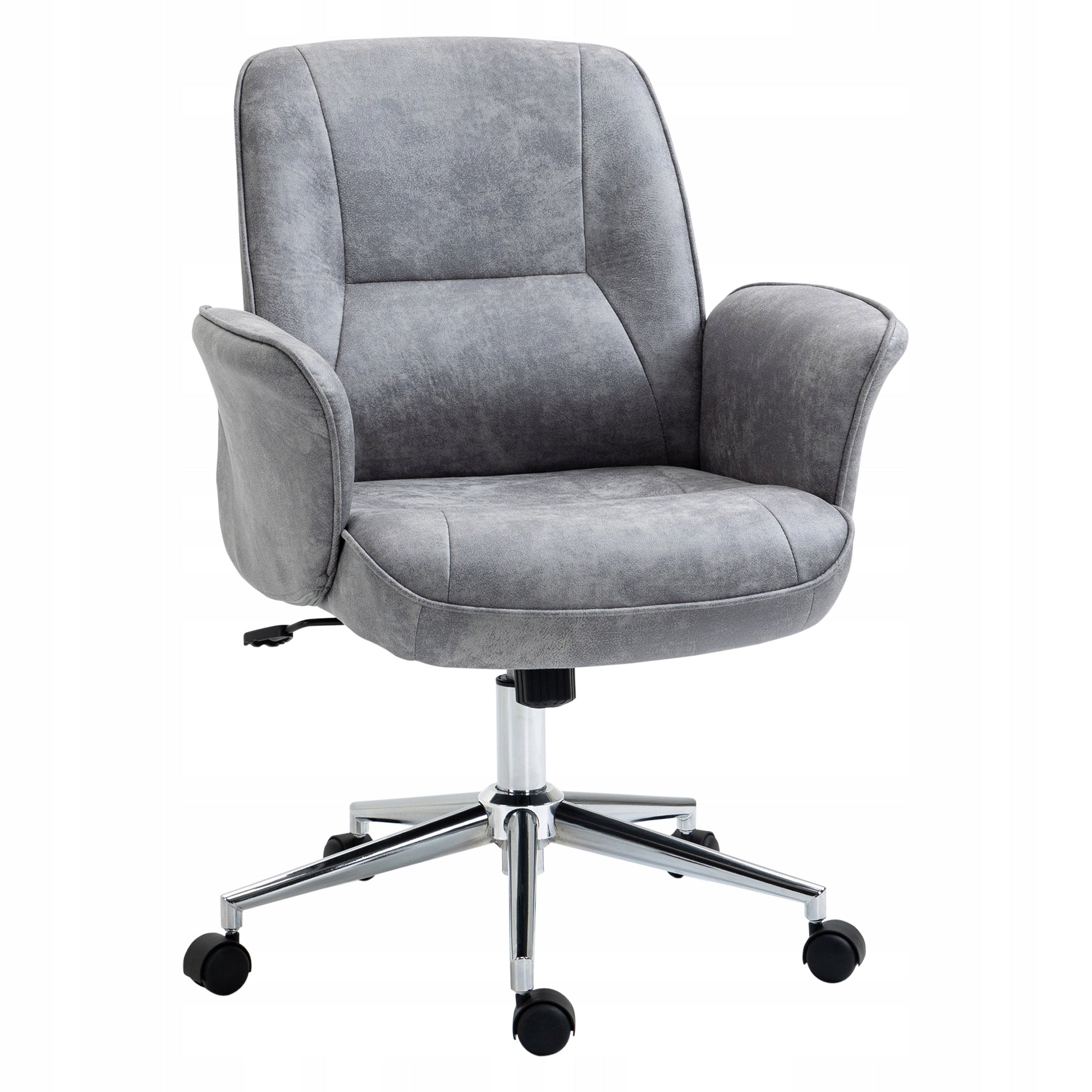 Vinsetto Swivel office chair, adjustable, microfiber, light grey
