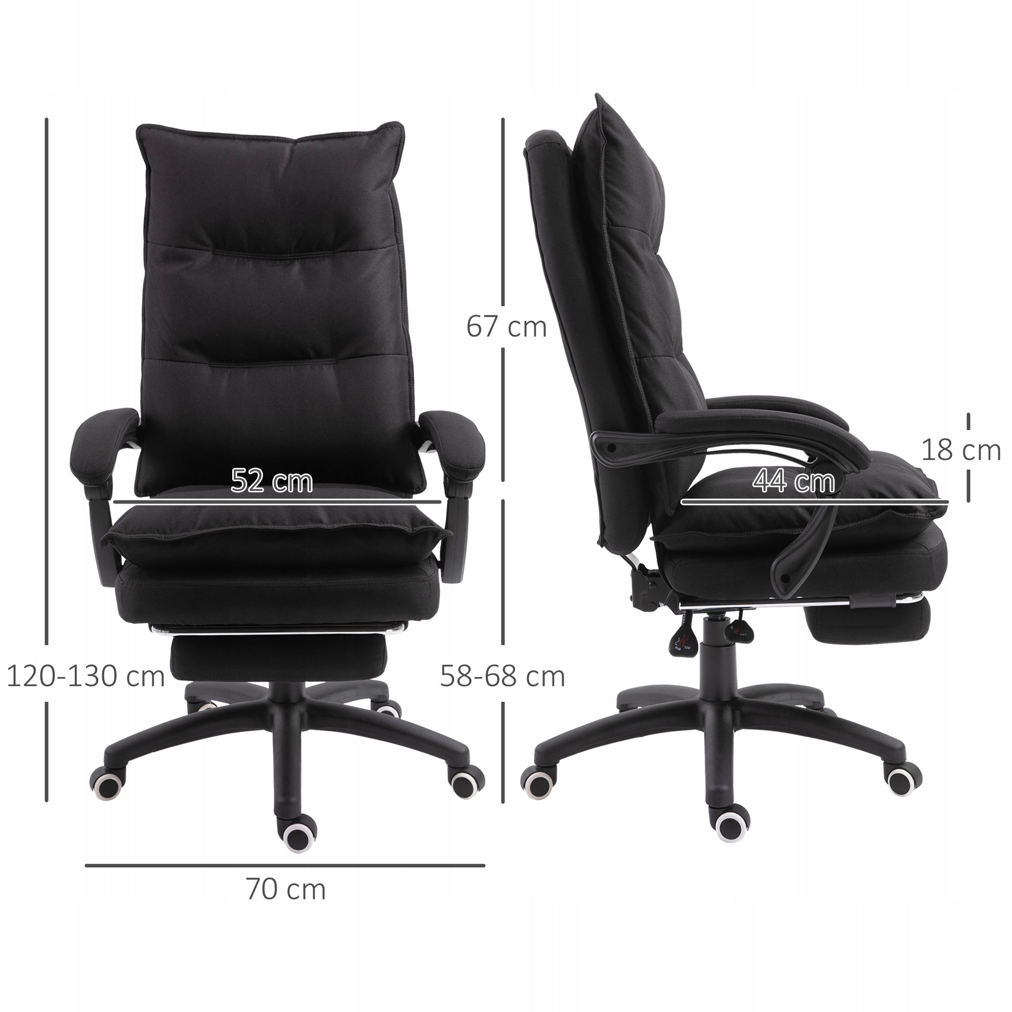 Vinsetto office chair with massage, ergonomic desk chair, black Brand Vinsetto