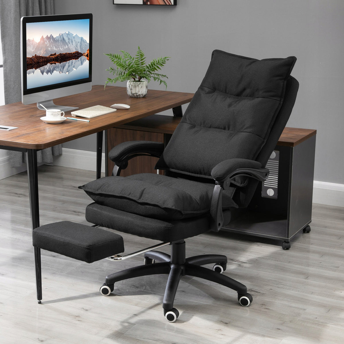 Vinsetto office chair with massage, ergonomic desk chair, black Packaging status original