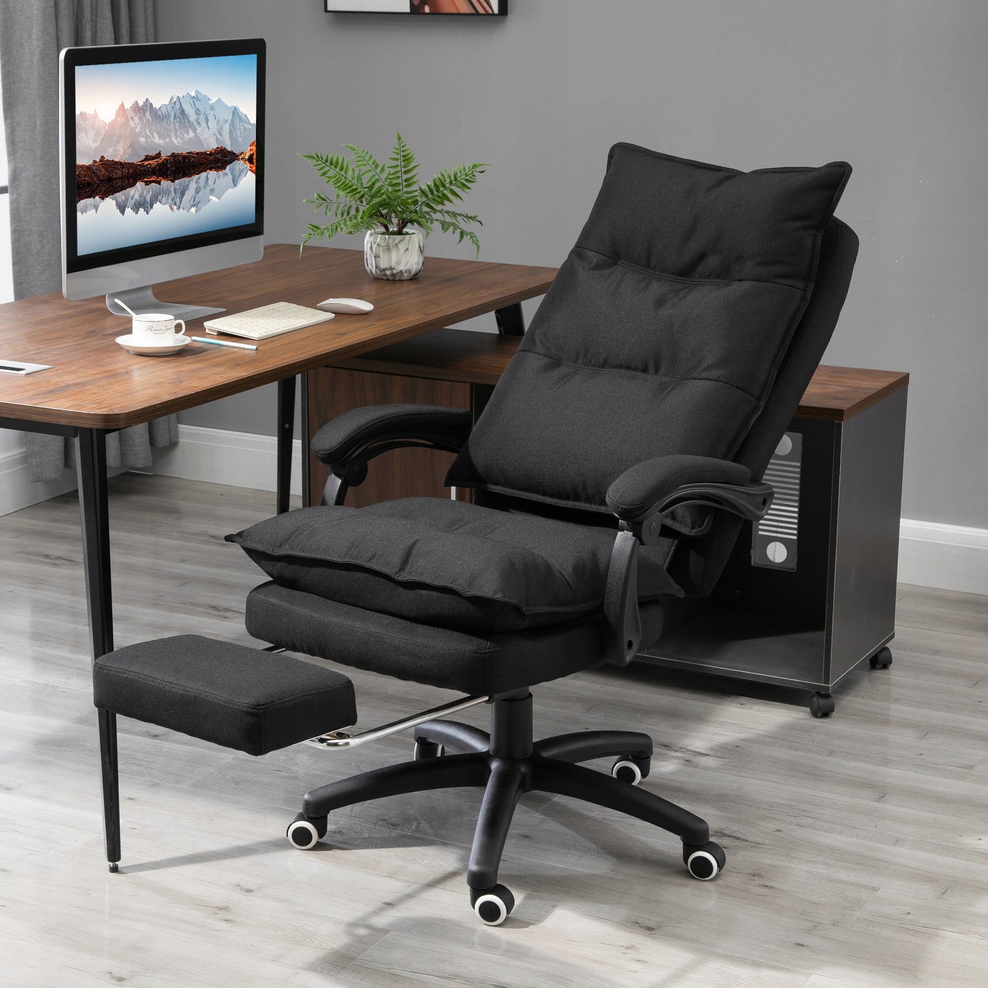 Vinsetto office chair with massage, ergonomic desk chair, black Packaging status original