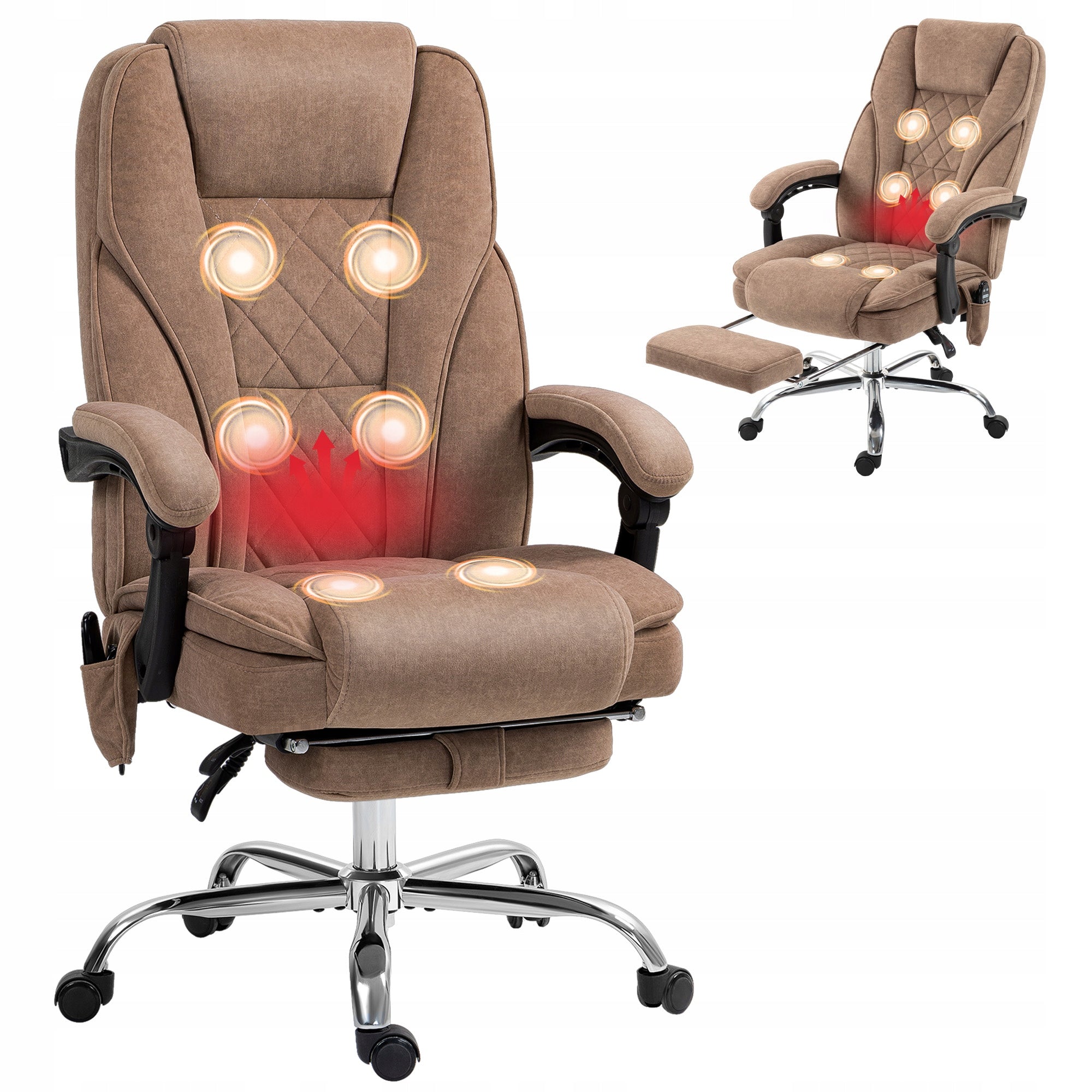 Vinsetto office chair with vibration massage, ergonomic desk chair