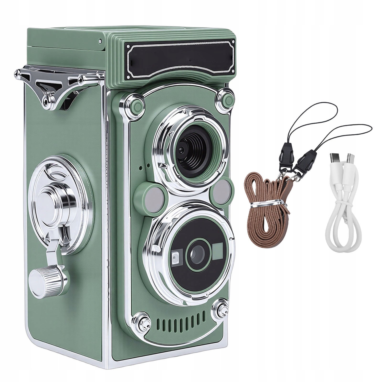 Vintage Digital Camera Portable Style TLR Retro 2.7K Video 24MP IJ