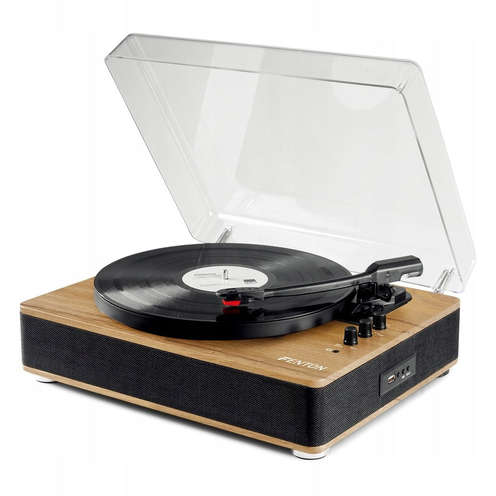 Vintage HQ Turntable with USB BT Speakers Fenton Manufacturer code 102.164