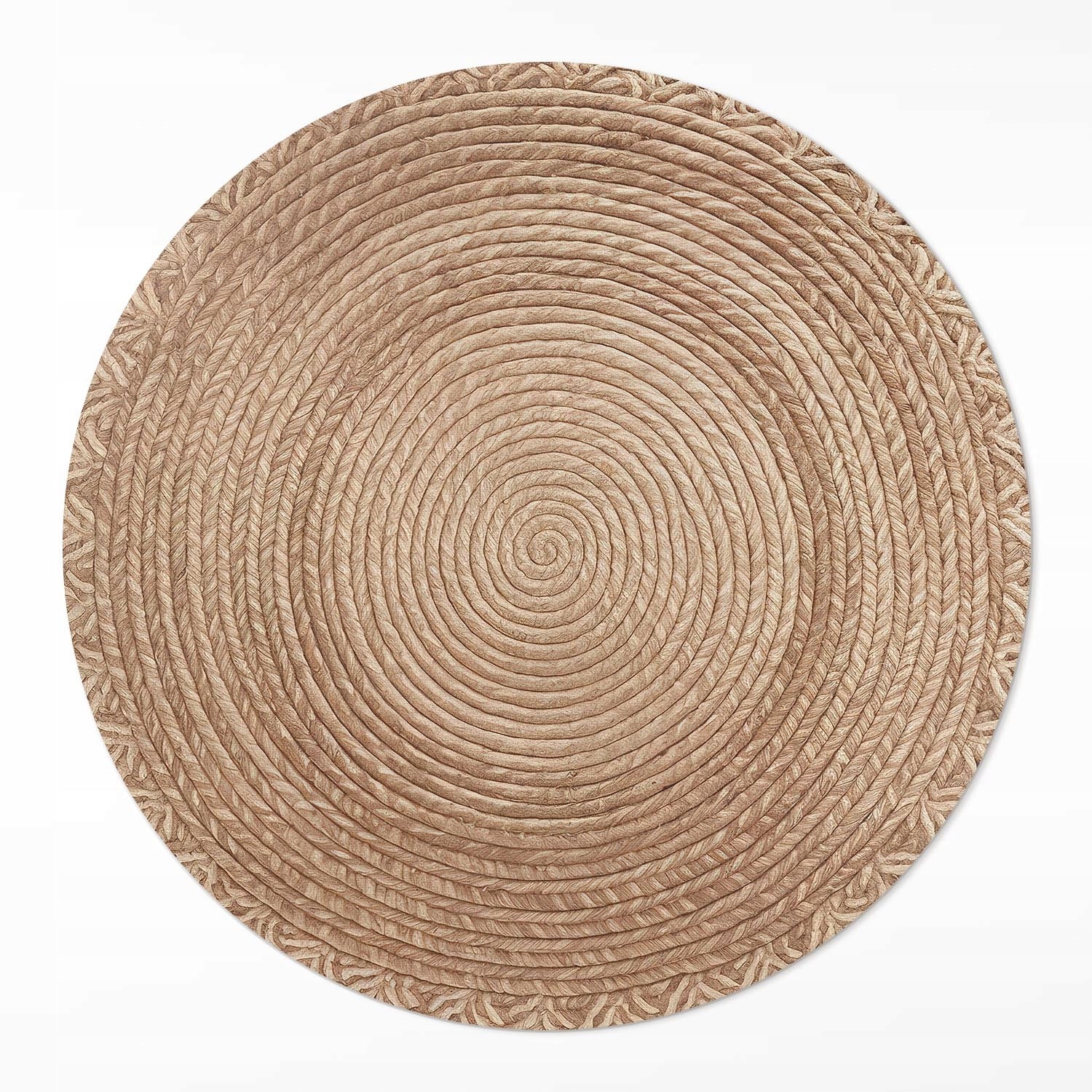 Vinyl Round Decorative Carpet For Cabinet String Geometry ⌀ 70 cm