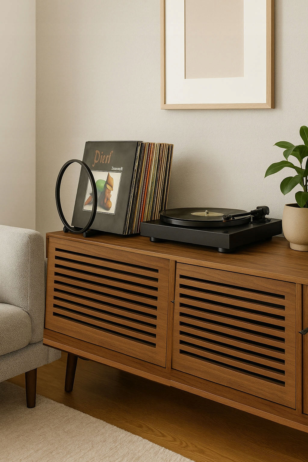 Vinyl record stand organizer for vinyl loft metal black roomy Packaging status original