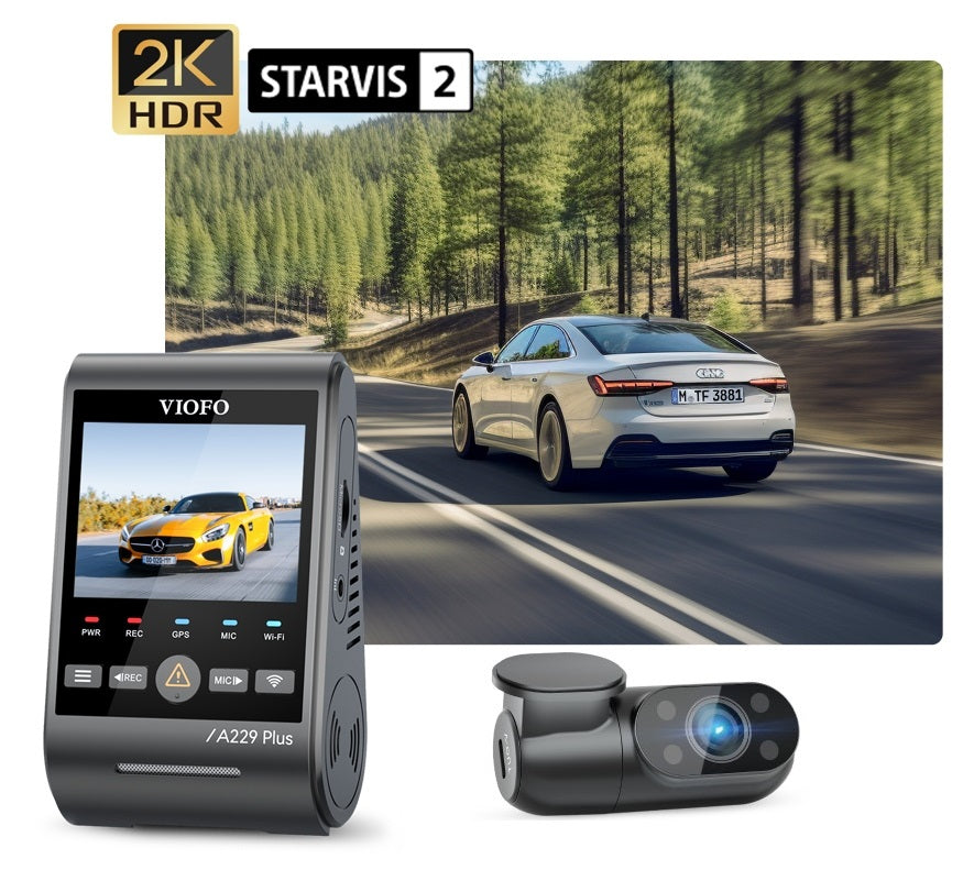 Viofo A229 Plus Duo IR QHD + FHD perfect video recorder for TAXI UBER BOLT Brand Viofo