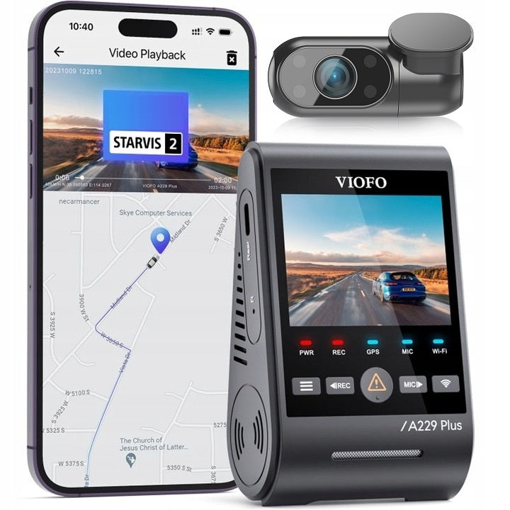 Viofo A229 Plus Duo IR QHD + FHD perfect video recorder for TAXI UBER BOLT