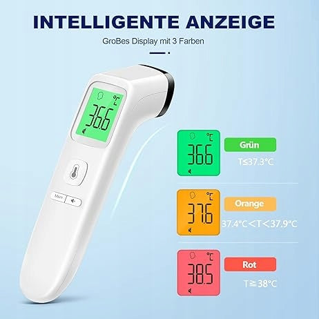 Viproud FC-IR202 INFRARED NON-CONTACT THERMOMETER memory 35 measurements Medical device no