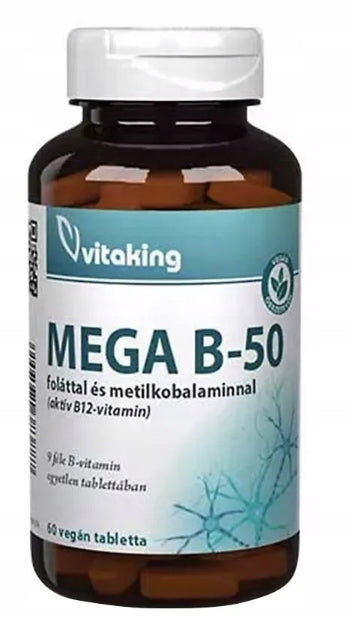 Vitaking Mega Vitamins B-Complex with B-12 Methylcobalamin 60 tablets